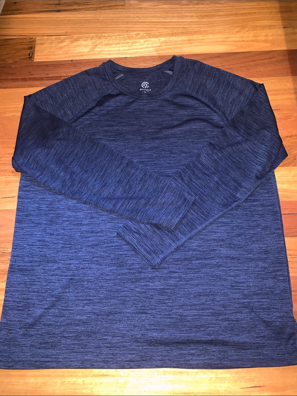 C9 by Champion Navy Heather Long Sleeve Crew Performance Tee